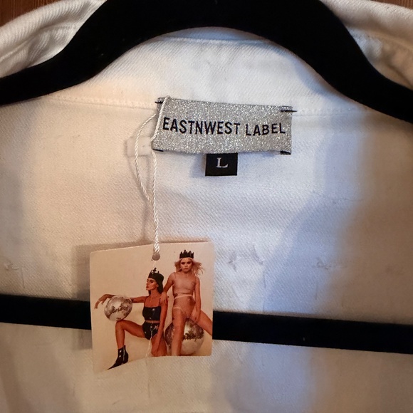 East and west label Wifey fringe white crop jean jacket - Picture 7 of 7